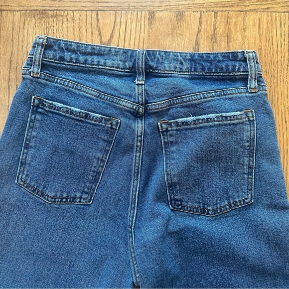 Abercrombie & Fitch Curve Love The Mom High Rise Jeans Raw Hem Size 28/6 - Picture 12 of 12